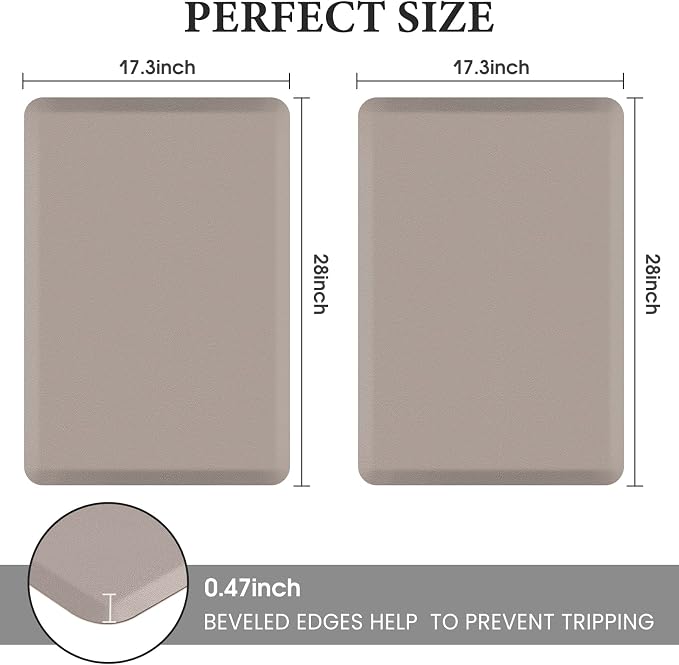 HappyTrends 2 PCS Kitchen Mat Cushioned Anti-Fatigue Floor Mat, Heavy Duty - Image 2