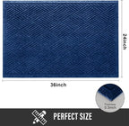 HIYARD Sturdy Front Door Mat, Absorbent Muddy Dirt Resist Welcome Door Mats - Image 2