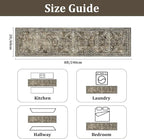 Yamaziot Washable Runner Rug 2x8 – Non Slip Boho Floral Hallway Runner Rug - Image 3