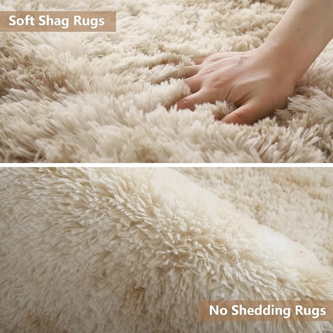 Shag Area Rugs for Bedroom Living Room, 8X10 Ultra Soft Fluffy Area Rugs for - Image 3