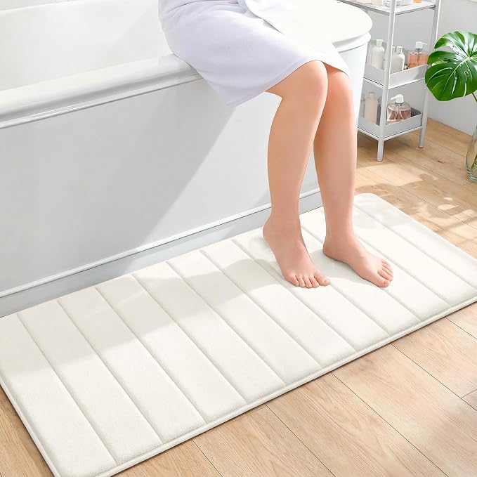 OLANLY Memory Foam Long Bathroom Rugs Runner 47x20, Super Soft Absorbent Bath by OLANLY
