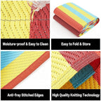 HUGEAR Outdoor Waterproof Rug 8'x10' Plastic Straw Rugs Washable Reversible - Image 6