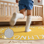Topotdor Oval Kids Play Rug Alphabet Nursery Area Rug Extra Large Soft Crawling - Image 6