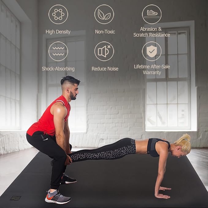 GXMMAT Large Exercise Mat 6'x4'/6'x5'/6'x6', Thick Workout Mats - Image 5