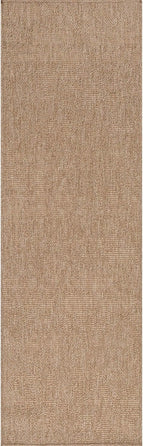 CAMILSON Indoor and Outdoor Runner Rug Natural Solid Boho Woven Design - Image 2