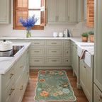 Lahome Floral Rugs for Entryway, 2X3 Washable Kitchen Rugs Ultra-Thin Soft Rug - Image 3