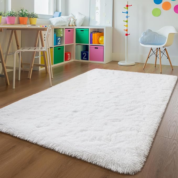 Andecor Soft Fluffy Bedroom Rugs, 5 x 8 Feet Indoor Shaggy Plush Area Rug - Image 2