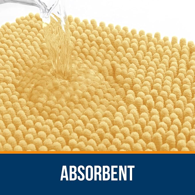 OLANLY Toilet Rugs U-Shaped 24x20, Extra Soft Absorbent Chenille Contour - Image 4