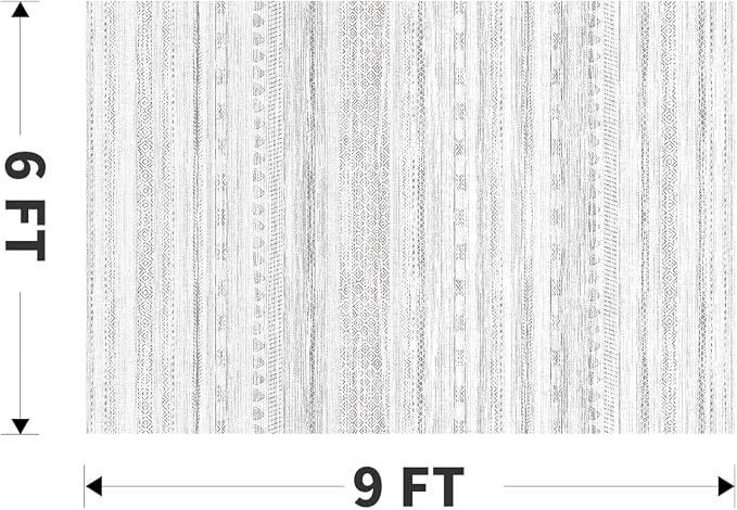 6x9 Area Rugs for Living Room Machine Washable Rug Distressed Indoor Carpet - Image 2