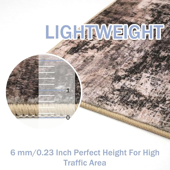 IOHOUZE Abstract Runner Rug 3x6 Ft Washable Runners - Image 4