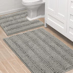 H.VERSAILTEX Bathroom Rugs Bath Rug Set 2 Piece Bathroom Contour Rug Toilet Mat by HVERSAILTEX