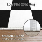 Terrug Black and White Checkered Rug - Image 7