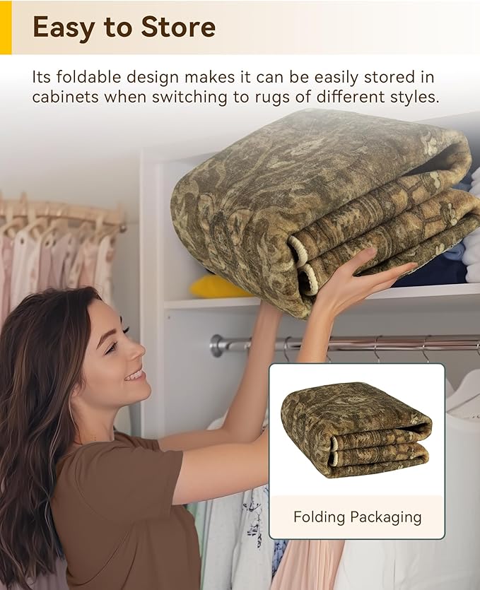 RELEANY Area Rugs Runner 2'x8' Washable Non-Slip, Floral Vintage Distress - Image 5