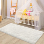 2x6 Ft Shag White Runner Rug for Bedroom Fuzzy Soft Fluffy Carpet Non-Slip - Image 7