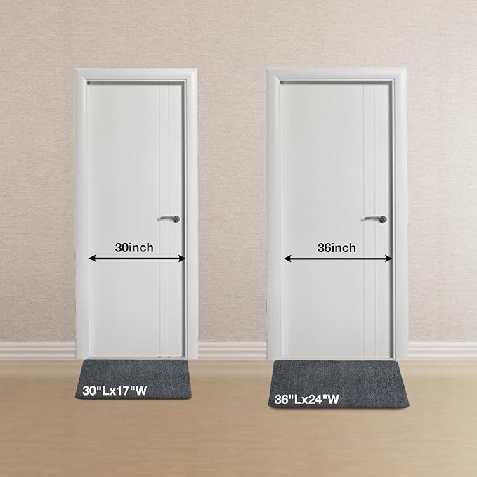 Doormats, Thin Indoor Door Mat 36''x 24'', Low Profile Non Slip Outdoor Doormats - Image 2