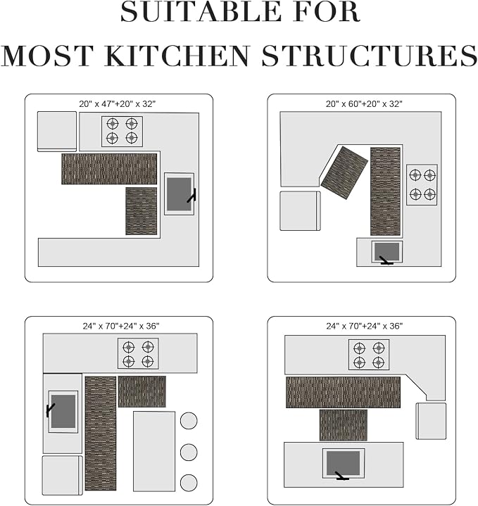 Kitchen Rugs Sets of 2-Non Slip Kitchen Mats - Image 5