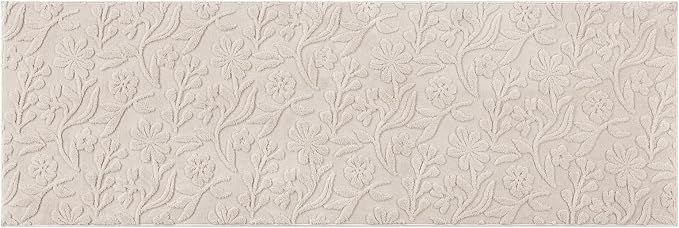 Vaukki 2x6 Runner Rug for Living Room, Soft Fluffy Washable Modern Floral - Image 9