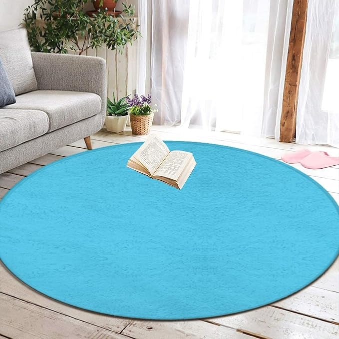 Home Decor Non Slip Kitchen Office Circle Rug, Machine Washable Modern Round - Image 5