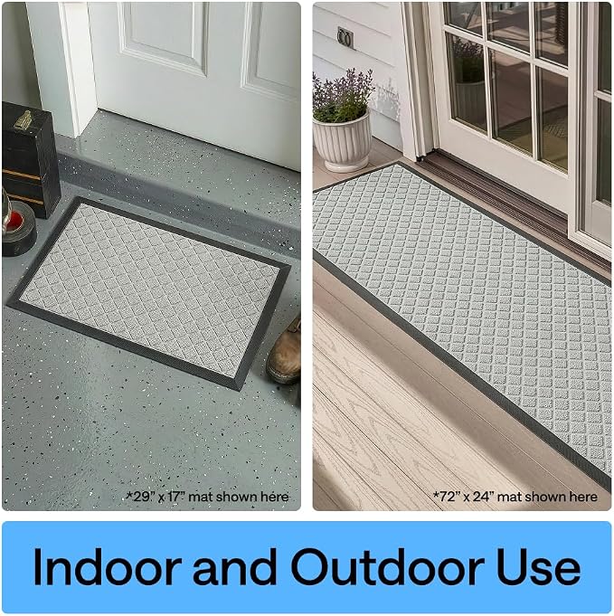 GORILLA GRIP 100% Waterproof All-Season WeatherMAX Doormat US Designed Natural - Image 9