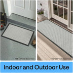 GORILLA GRIP 100% Waterproof All-Season WeatherMAX Doormat US Designed Natural - Image 9