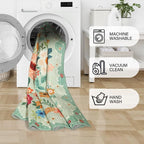 DUKINO 3x10 Runner Rug for Hallway, Washable Kitchen Floral Runner Rug - Image 8