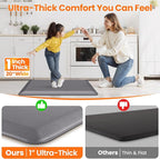 Kitchen Mats for Floor, 1 Inch Extra-Thick Kitchen Rugs, Non-Slip & Waterproof - Image 6