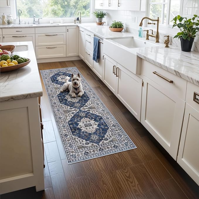 2x5 Washable Hallway Runner Rug: Indoor Farmhouse Entryway Kitchen Rugs by HYHAOYUNLAI
