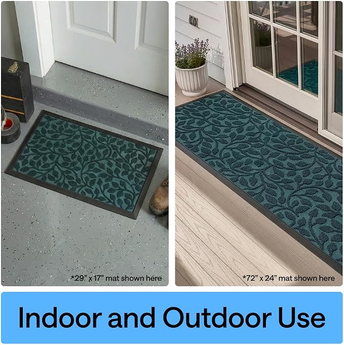 GORILLA GRIP 100% Waterproof All-Season WeatherMAX Doormat, US Designed Natural - Image 9