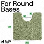 GORILLA GRIP Plush Absorbent Shaggy Chenille Bath Rug Mat - Image 2