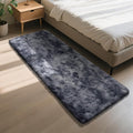 Soft Runner Rugs for Bedroom, Mottling Dark Grey 2x6 Area Rugs Fluffy Rug Shag by Yongyangjuxi