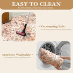 SERISSA Boho Area Rug 5x7 Peach Cream, Washable Large Rugs - Image 2