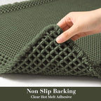 RESARE Waffle Bathroom Runner Rugs, Super Absorbent Bath Mat Non Slip Washable - Image 4