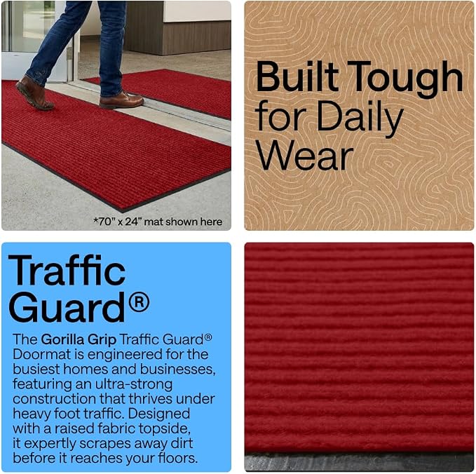 GORILLA GRIP Waterproof Traffic Guard Door Mat, Heavy Duty Entryway Mats - Image 3