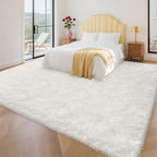 8x10 Area Rug for Living Room, Soft White Fluffy Rug for Bedroom Large Shaggy - Image 3