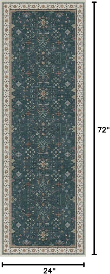 Hazo Haus Dark Green 2x6 Kitchen Rug - Image 2