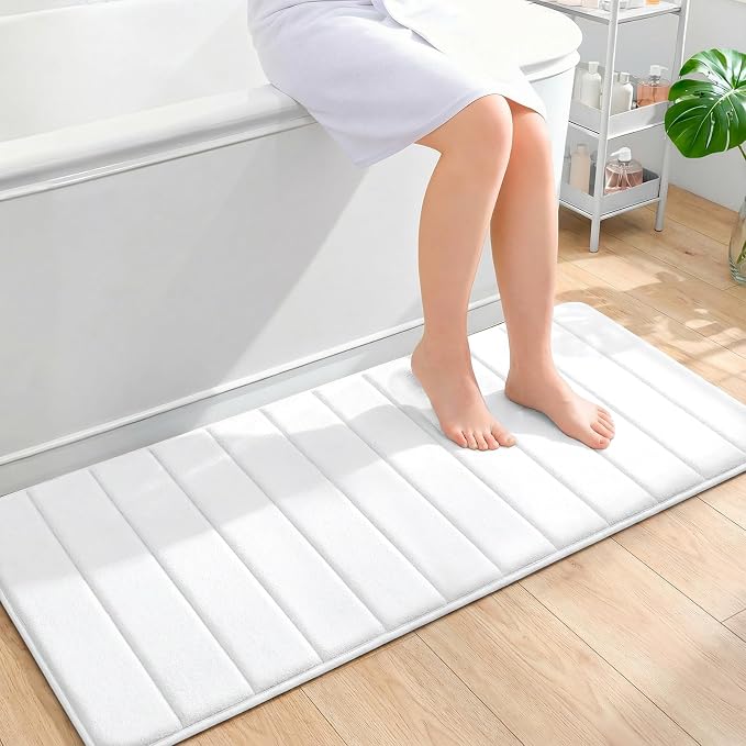 OLANLY Memory Foam Long Bathroom Rugs Runner 47x20, Super Soft Absorbent Bath by OLANLY