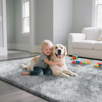 yongyangjuxin Fluffy Rug Shag Area Rug, Gradual Grey 10x14 Area Rugs - Image 5