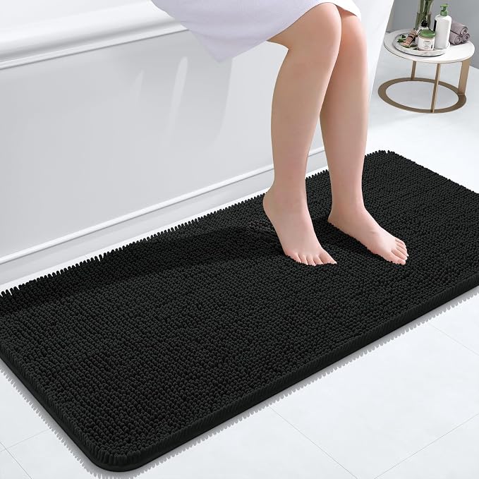 OLANLY Bathroom Runner Rugs 47x20, Extra Soft Absorbent Chenille Bath Rugs by OLANLY