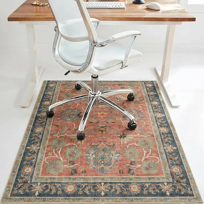 36"x60" Office Chair Mat for Hardwood Tile Floor, Under Desk Carpet Protector by BESBLEE