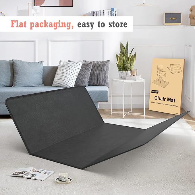 Heavy Duty Office Chair Mat for Carpet and Hardwood Floor Bohemian Desk Chair - Image 2