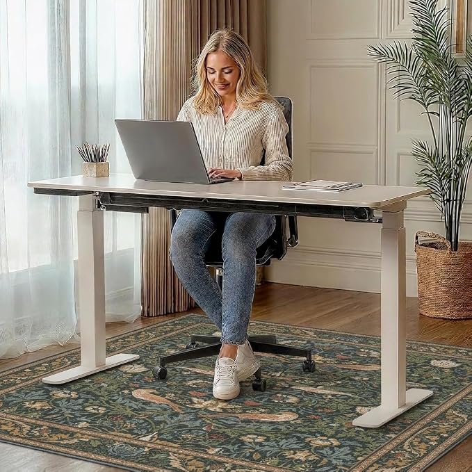 48"x60" Office Chair Mat for Hardwood Tile Floor, Under Desk Carpet Protector - Image 2