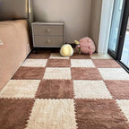 12pcs Carpet Squares Puzzle Floor Mat, Plush Interlocking Carpet Tiles - Image 2