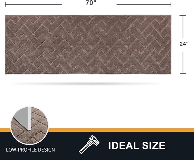 PURRUGS Dirt Trapping Door Mat 24" x 70", Non-Slip Machine Washable Entry Rug - Image 2