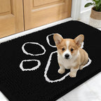 OLANLY Dog Door Mat for Muddy Paws 24x16, Paw Print Design, Absorbs Moisture by OLANLY