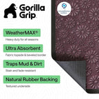 GORILLA GRIP 100% Waterproof All-Season WeatherMAX Doormat, Durable Natural - Image 2