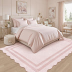 Pink Rugs for Bedroom Girls, 5x7 Washable Non Slip Area Rugs for Living Room - Image 3