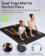 YOTTOY Large Yoga Mat, Extra Wide TPE Exercise Mat, Non-Slip Workout Mat - Image 3
