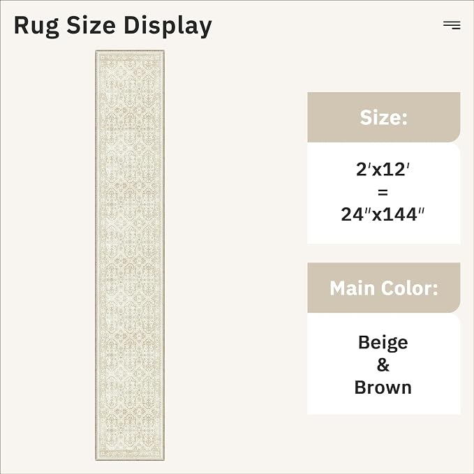 Soalmost Runner Rug 2x12 Washable Non-Slip Hallway Runner Rugs - Image 5