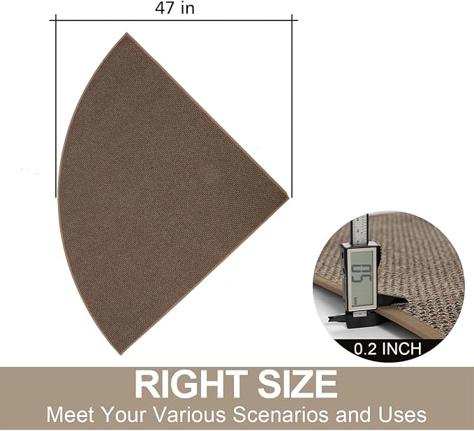 SUMLANS Fan Shaped Kitchen Mat 1 PCS, Cushioned Non Slip Rugs - Image 2