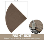SUMLANS Fan Shaped Kitchen Mat 1 PCS, Cushioned Non Slip Rugs - Image 2